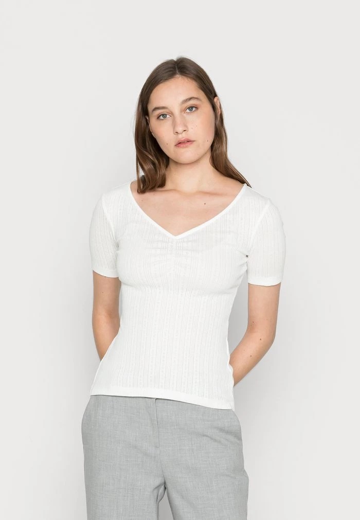 T-Shirt ANNA FIELD Anna Field Basic T-shirt Blanche Femme | XGE-0284869